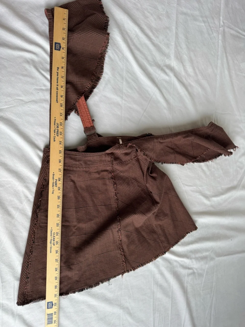 Free People Rowan Plaid Pinafore Skirt women‎ 4 brown plaid preppy boho festival
